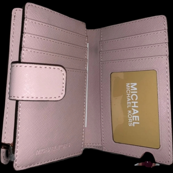 NWOT MICHAEL KORS JET SET TRAVEL BLOSSOM 35T9RT  BI-FOLD PLUS DUST BAG - Picture 11 of 13